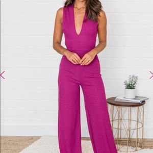 NWT Magenta jumpsuit size XS from LuLu’s